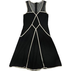 Remain Womens Contrast Piped Jersey Dress, black, S